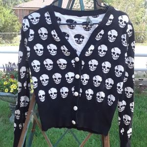 Button up skull cardigan